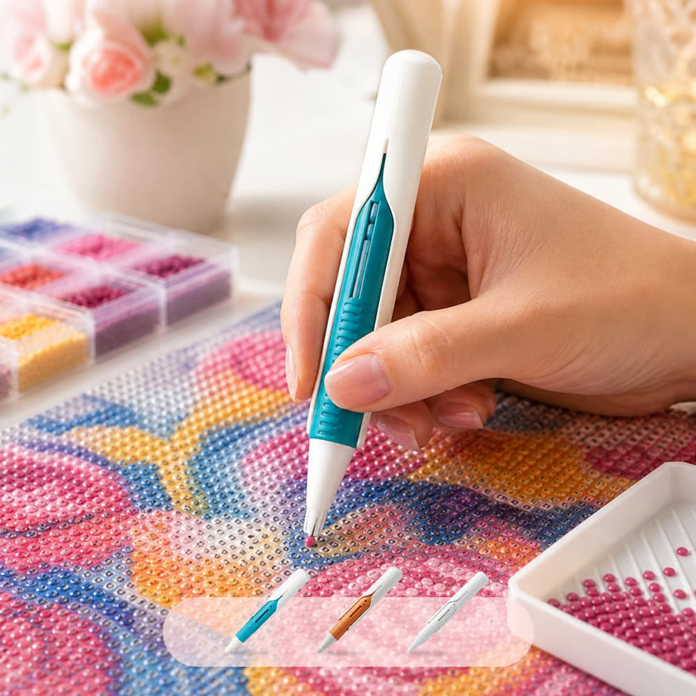 ❄️Summer Sale: 55% off! 💎Automatic diamond painting applicator pen – Place stones faster without constant wax refills.