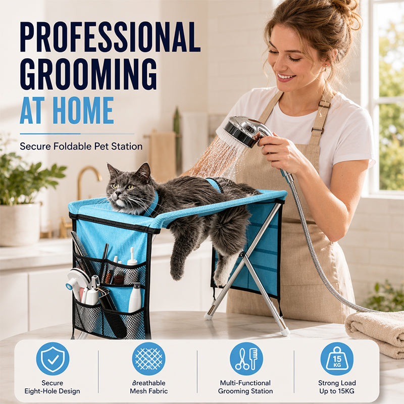 ⏳Limited-time 50% off🛋️2-in-1 Foldable Pet Grooming Bed & Pet-Assisted Bathing Bed🐱🐶