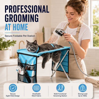 ⏳Limited-time 50% off🛋️2-in-1 Foldable Pet Grooming Bed & Pet-Assisted Bathing Bed🐱🐶