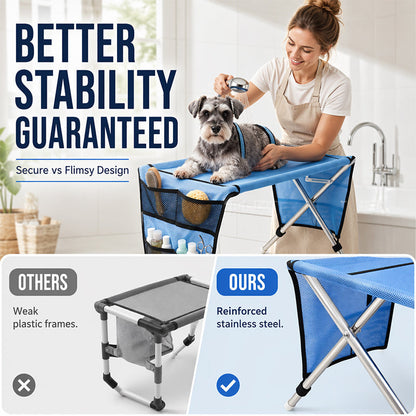 ⏳Limited-time 50% off🛋️2-in-1 Foldable Pet Grooming Bed & Pet-Assisted Bathing Bed🐱🐶