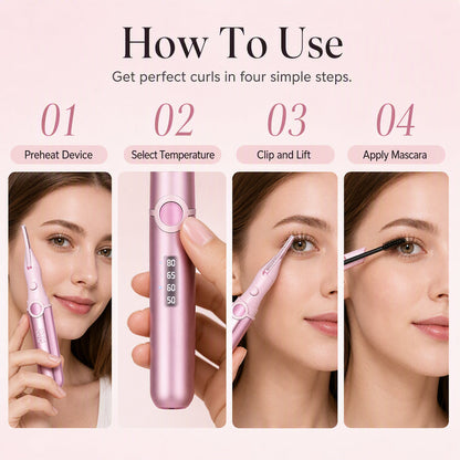 💐Last Day Special Price‼️✨Rechargeable Heated Eyelash Curler | Get Long-Lasting Perfect Lash Curls Anytime🔋