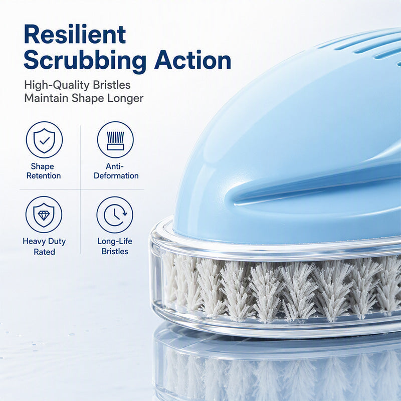 Kitchen Oil Cleaning Brush with Built-in Soap Dispenser