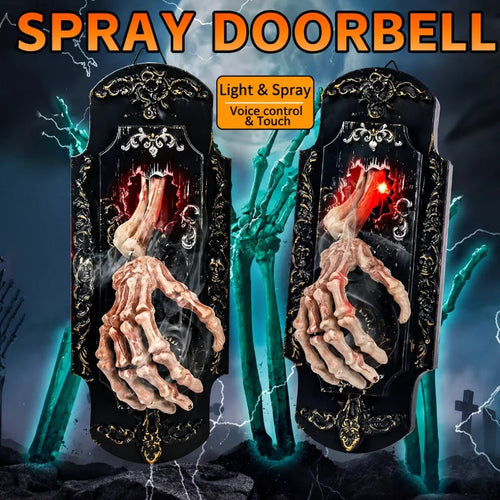 📢📢40% OFF !! ⏰Spooky Skull Door Bell Hanging Decoration