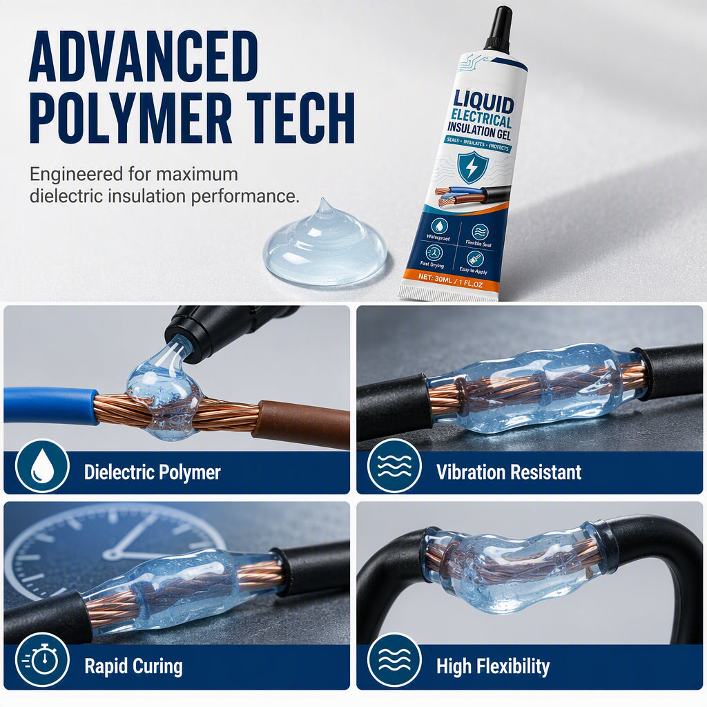 🔥Liquid Electrical Insulation Gel, Helps Seal & Insulate Joints, IP68, for Indoor & Outdoor 🔌