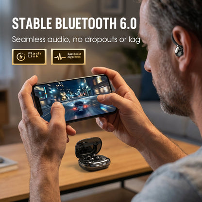 ⏳Time-Limited Special⏰Bluetooth 6.0 Earbuds – 96H Playtime, 2-in-1 Design & AI Noise Reduction 🎵