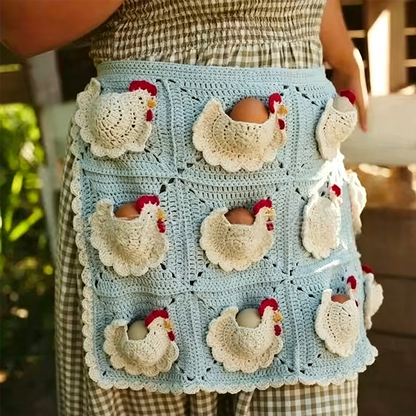 Crochet Chicken Egg Collecting Apron