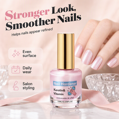 Pearl Pink Nail Polish 10ml No Bake Quick Drying Nail Hardener