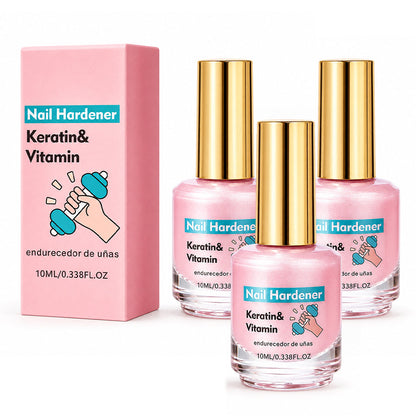 Pearl Pink Nail Polish 10ml No Bake Quick Drying Nail Hardener