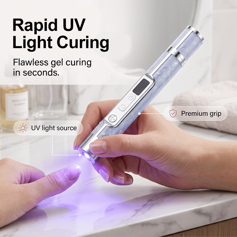 2-in-1 Electric Nail Drill with UV Gel Light Portable Manicure Pedicure Kit