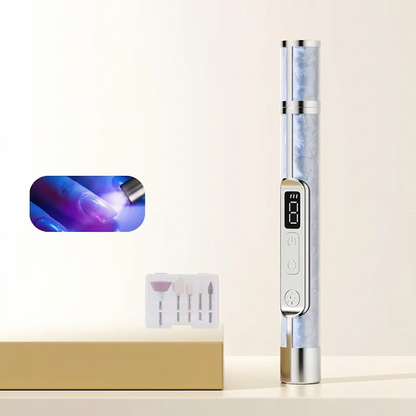 2-in-1 Electric Nail Drill with UV Gel Light Portable Manicure Pedicure Kit