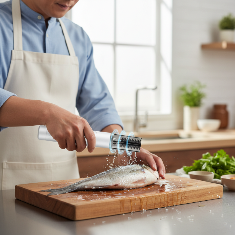 ✨ Rechargeable Fish Scaler — Fast, Skin-Friendly & Waterproof ⚡