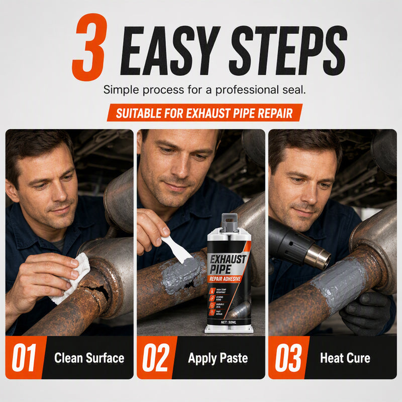 🔥 High Temp Exhaust Pipe Repair Glue – 50ml Muffler Sealant
