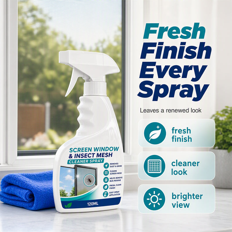 🪟 Window Screen & Mesh Cleaner Spray for a Clearer-Looking View