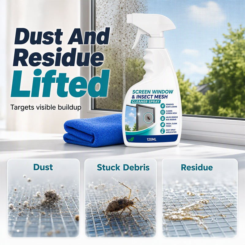 🪟 Window Screen & Mesh Cleaner Spray for a Clearer-Looking View
