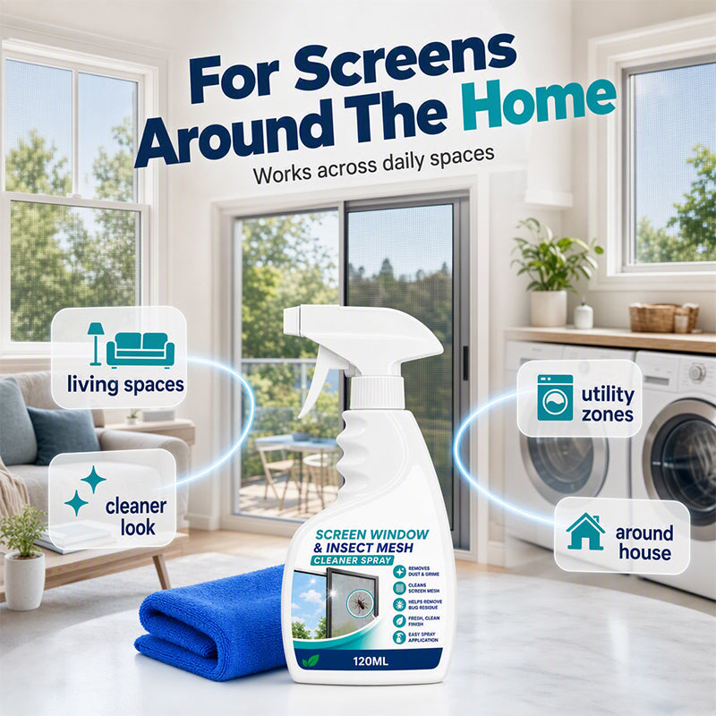 🪟 Window Screen & Mesh Cleaner Spray for a Clearer-Looking View