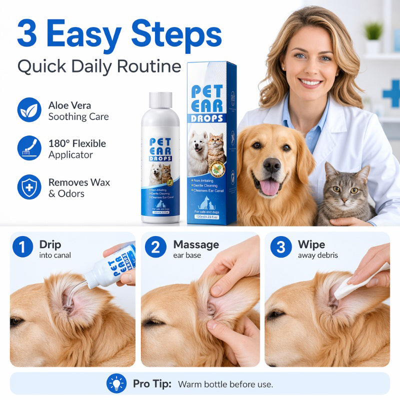 Gentle Pet Ear Cleaner Drops