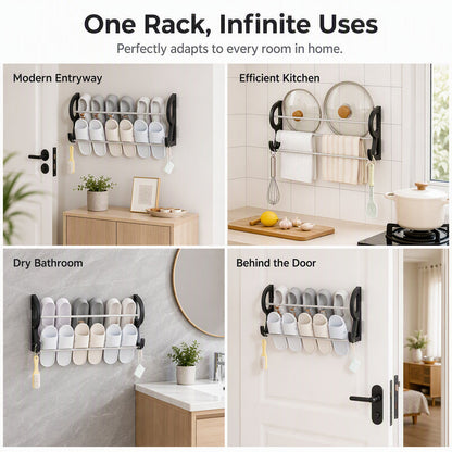 Drill-Free Wall-Mounted Shoe Rack