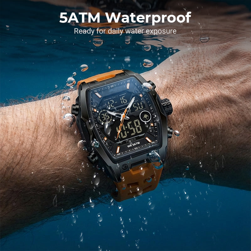 ⏳Time-Limited Special⏰Men's Dual Display Sports Watch – Analog-Digital Watch with Luminous Dial