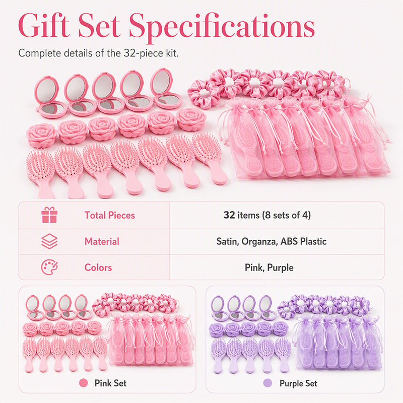 32pcs Pink Princess Party Favors Set