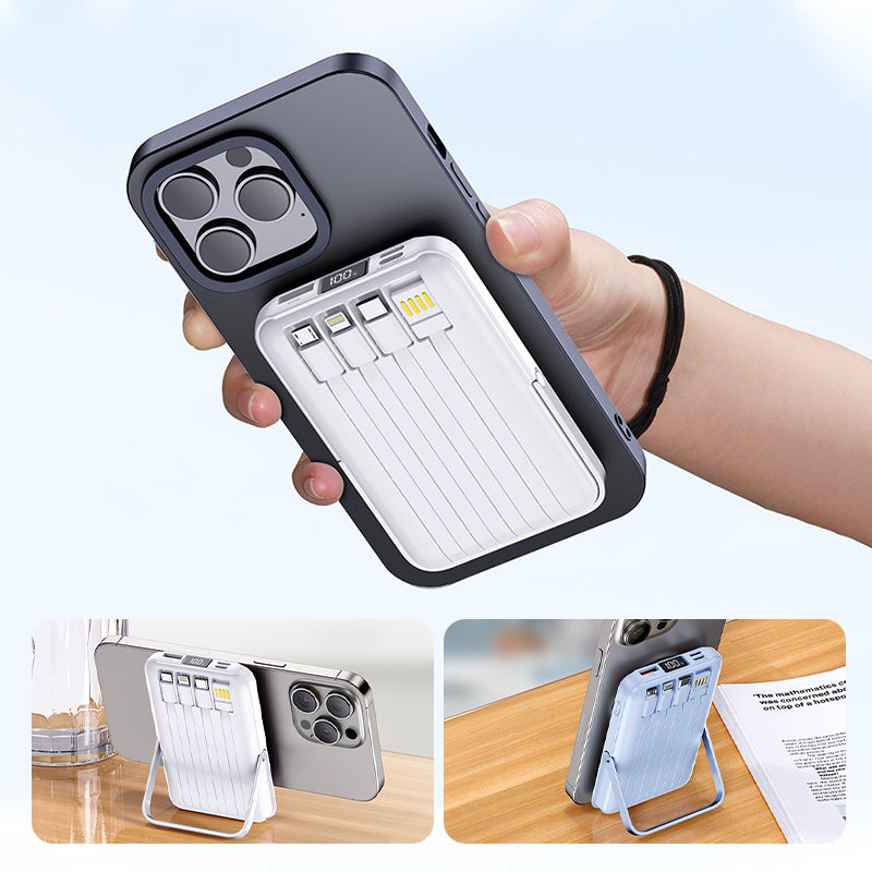 Magnetic Power Bank With Stand & Cable