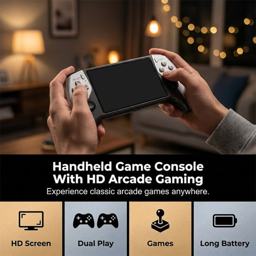 🎮🕹️ 50% OFF! Handheld Gaming Console – Dual‑player battle mode, ergonomic grip. 5″ HD screen, long battery. Retro fun anywhere! ✨🔋