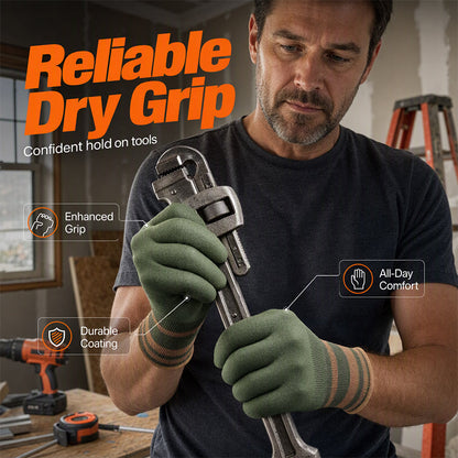 🧤 LIMITED-TIME 50% OFF 💪 Rubber-Coated Work Gloves — Anti-Slip, Breathable, Long-Lasting