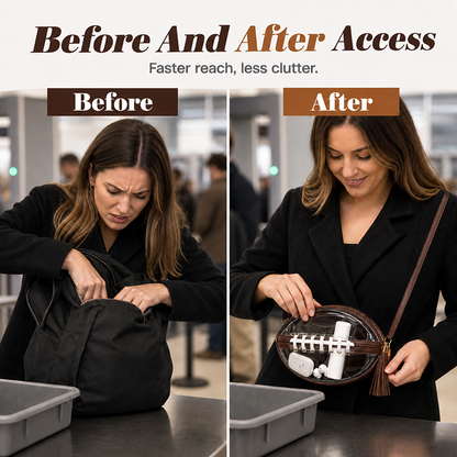 🏈 Clear Football-Shaped Crossbody Bag✨