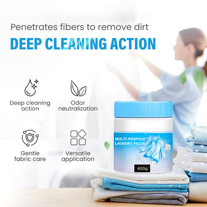 👕 MULTI-PURPOSE LAUNDRY PASTE，Lift Trapped Dirt and Bring Back a Cleaner Look
