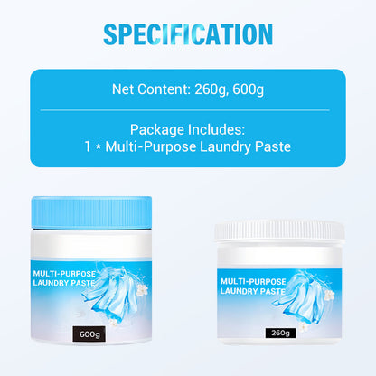 👕 MULTI-PURPOSE LAUNDRY PASTE，Lift Trapped Dirt and Bring Back a Cleaner Look