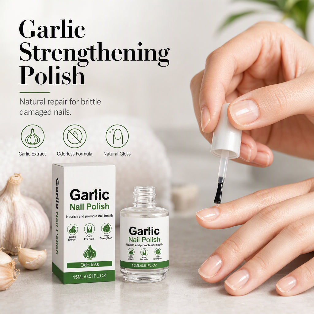 Garlic Nail Polish for Strengthening Brittle, Damaged Nails