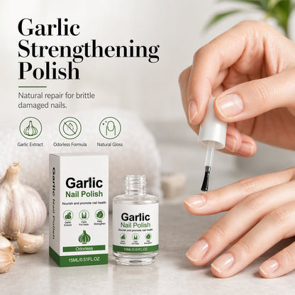 Garlic Nail Polish for Strengthening Brittle, Damaged Nails