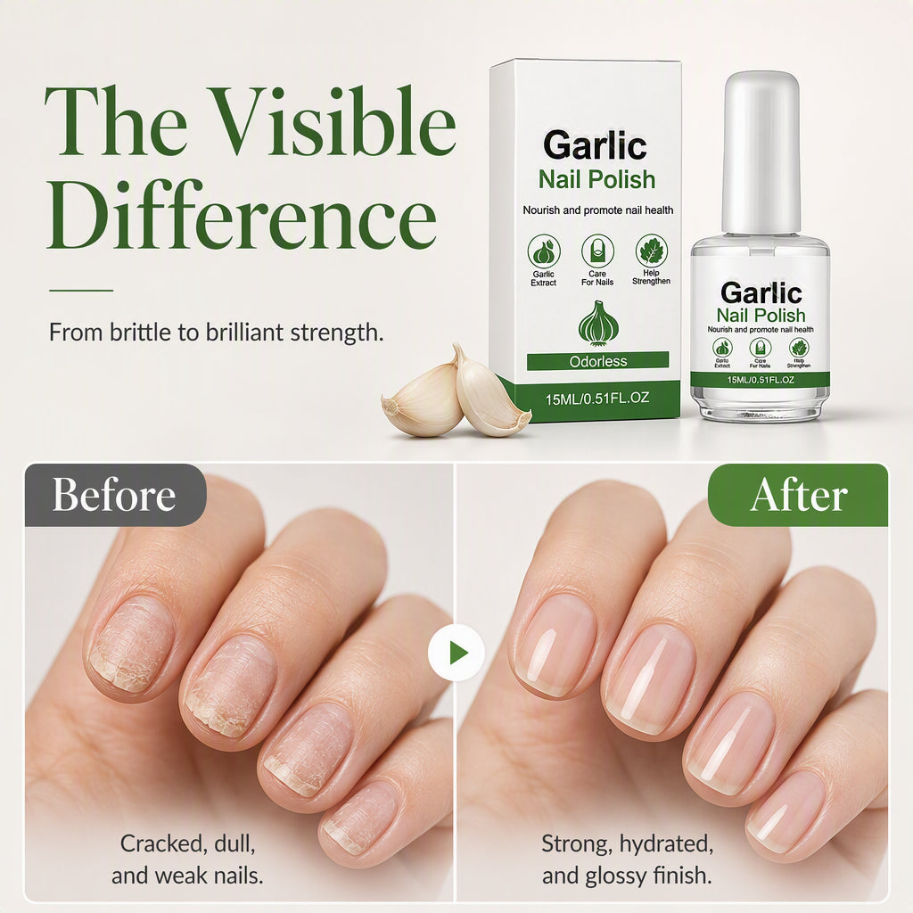 Garlic Nail Polish for Strengthening Brittle, Damaged Nails