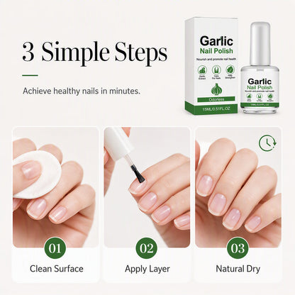 Garlic Nail Polish for Strengthening Brittle, Damaged Nails