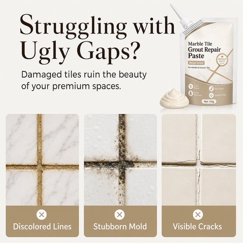 🎁 Beige Marble Tile Grout Repair Paste