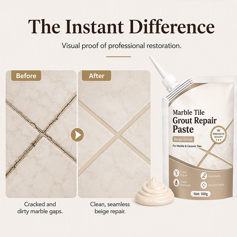 🎁 Beige Marble Tile Grout Repair Paste