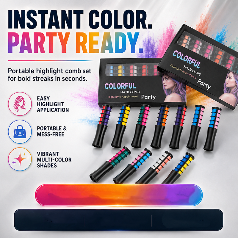 🌈 50% OFF | Temporary Hair Dye Comb – Create Fun Hair Colors In Minutes Without Damage