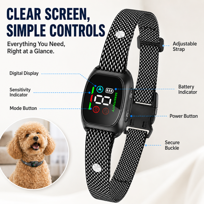 🐶 Smart Anti Bark Collar for Dogs ✨🔇 Safe Automatic Barking Control Training Collar for All Breeds