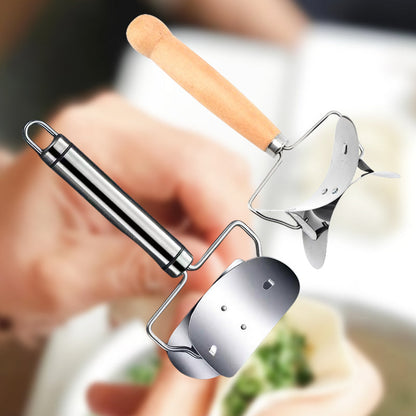 🔥 Stainless Steel Dumpling Wrapper Cutter – Sharp Precision Blade, Multi-Pastry Use & Easy Clean – Homemade Dumplings in Seconds ✨