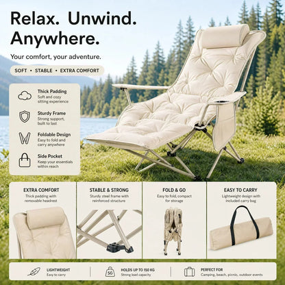 ✨ 50% OFF! Portable, Adjustable Folding Chair for Outdoor Use — Lightweight, Sturdy & Versatile 🪑🏕️