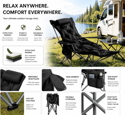 ✨ 50% OFF! Portable, Adjustable Folding Chair for Outdoor Use — Lightweight, Sturdy & Versatile 🪑🏕️