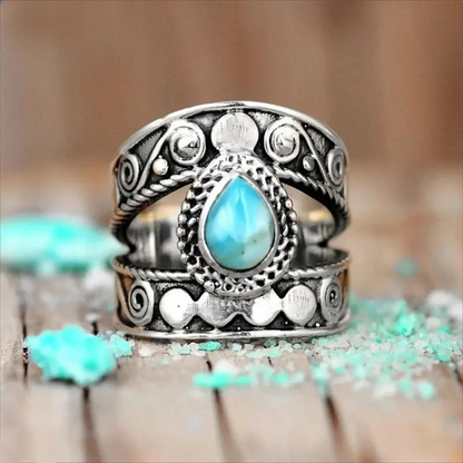 🌸 47% OFF NOW! 🌸Vintage Carved Teardrop Ring for Women💎