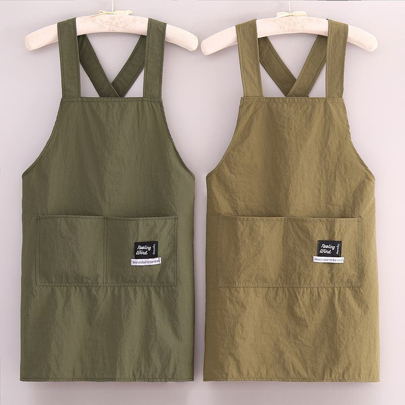 Criss-Cross Back Apron with Large Pocket