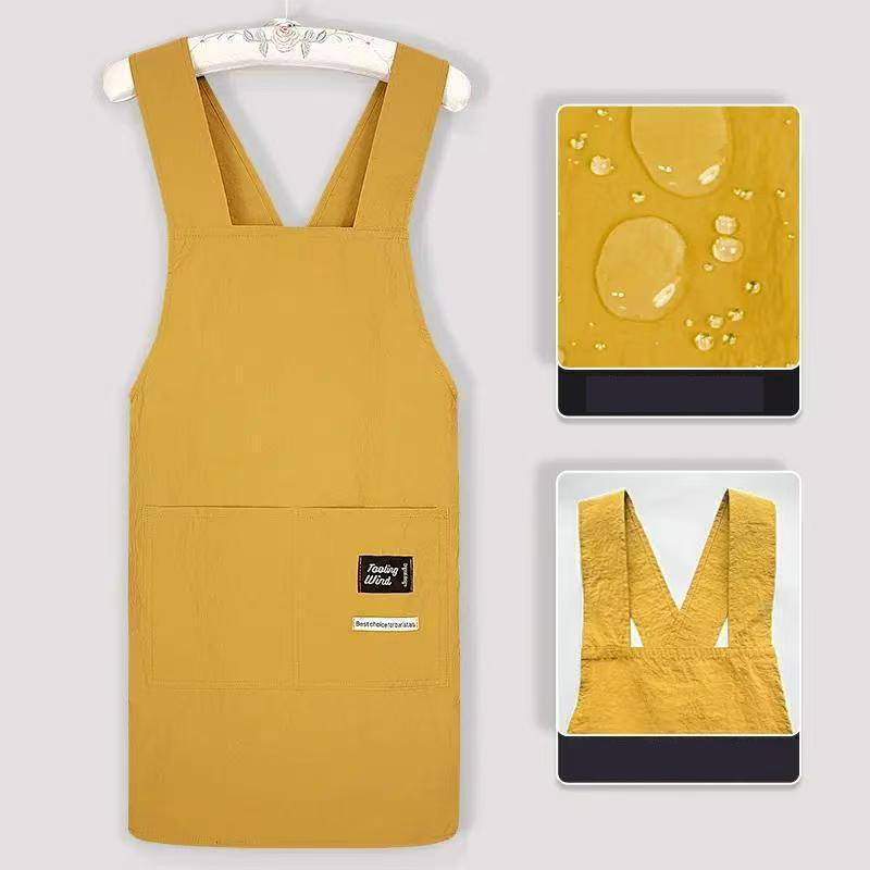 Criss-Cross Back Apron with Large Pocket