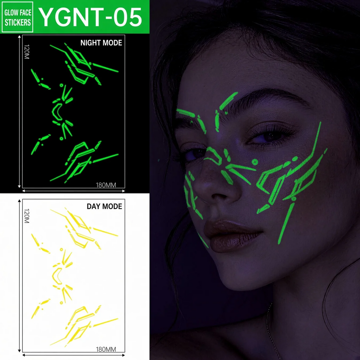 🎃Halloween Luminous Face Tattoo Stickers