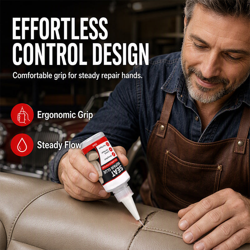 🚗Buy 1 Get 1 Free NOW🔥!! Quick Dry Car Seat Leather Repair Glue‑ Precision Nozzle Vinyl & Leather Adhesive, Permanent Bond Repair Glue for Car Seats, Sofas & Leather Furnitures