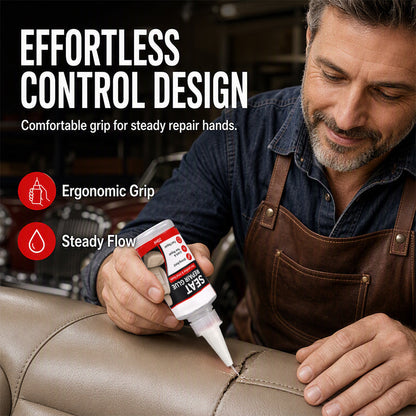 🚗Buy 1 Get 1 Free NOW🔥!! Quick Dry Car Seat Leather Repair Glue‑ Precision Nozzle Vinyl & Leather Adhesive, Permanent Bond Repair Glue for Car Seats, Sofas & Leather Furnitures