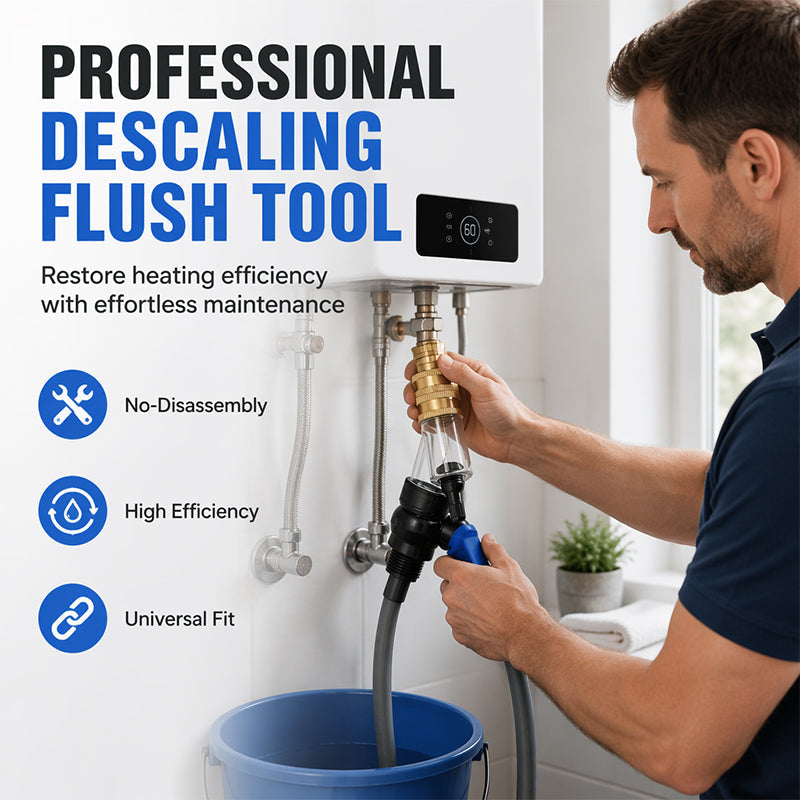 🏆 LIMITED-TIME 50% OFF! 🛁Disassembly-Free Water Heater Cleaning Tool for Gas and Electric Systems