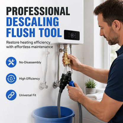 🏆 LIMITED-TIME 50% OFF! 🛁Disassembly-Free Water Heater Cleaning Tool for Gas and Electric Systems