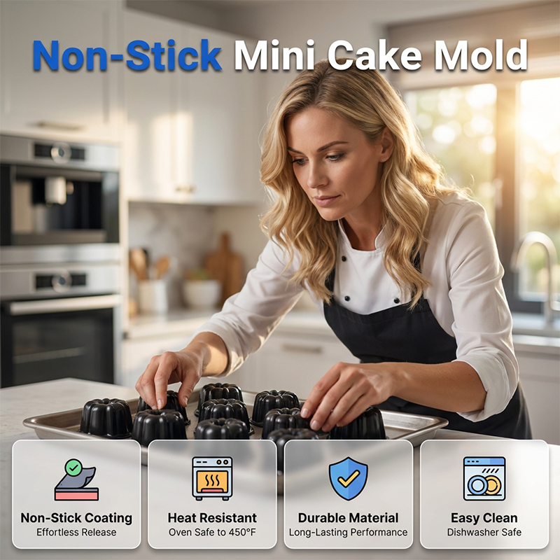 Carbon Steel Mini Pumpkin-Shaped Cake Mold