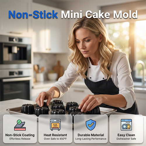 Carbon Steel Mini Pumpkin-Shaped Cake Mold